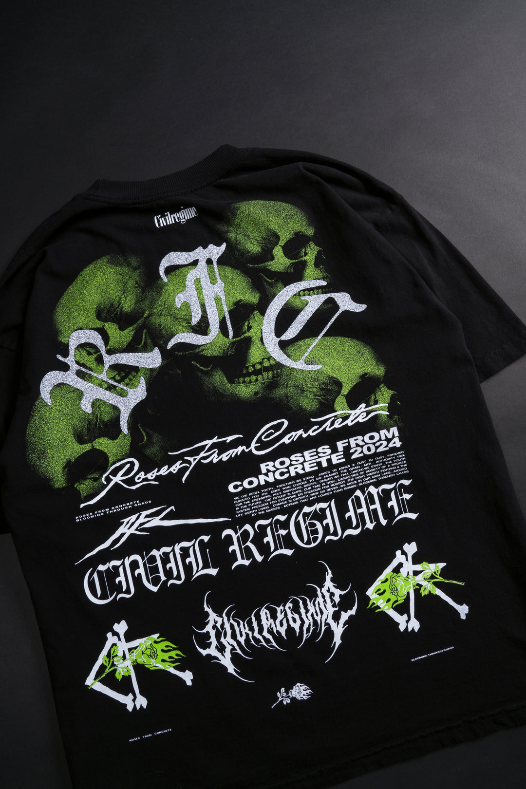 Skull RFC 199X Oversized Tee in Black