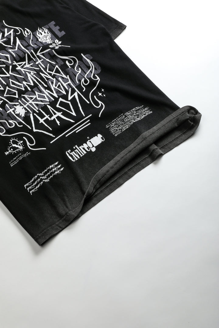 Even From A Dark Place American Classic Oversized Tee in Vintage Black