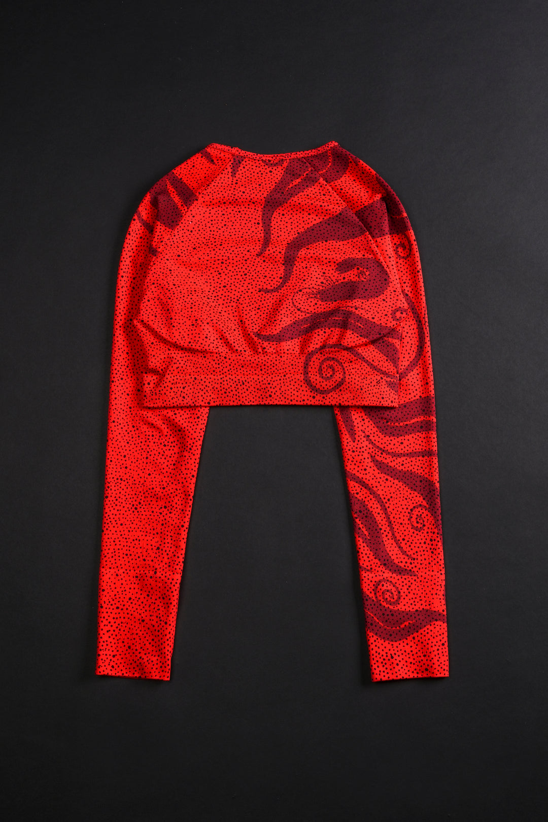 Red Chaos Kelly Seamless L/S Top in Red Chaos Print