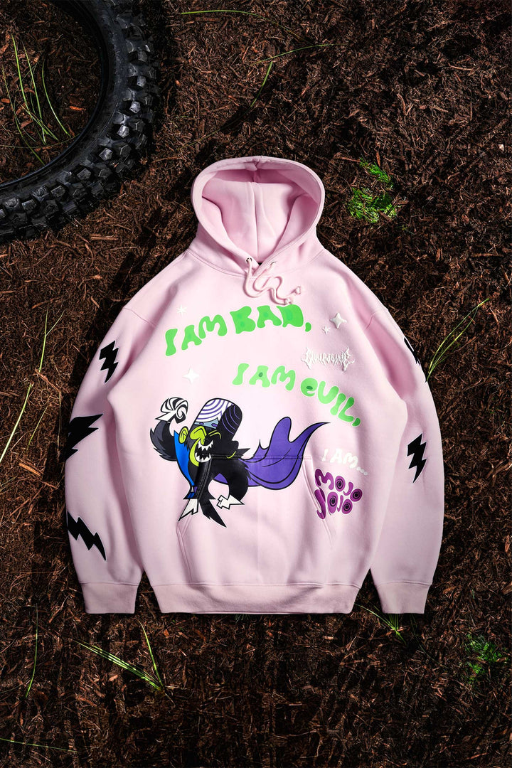 Bad Evil Cozy Hoodie in Baby Pink