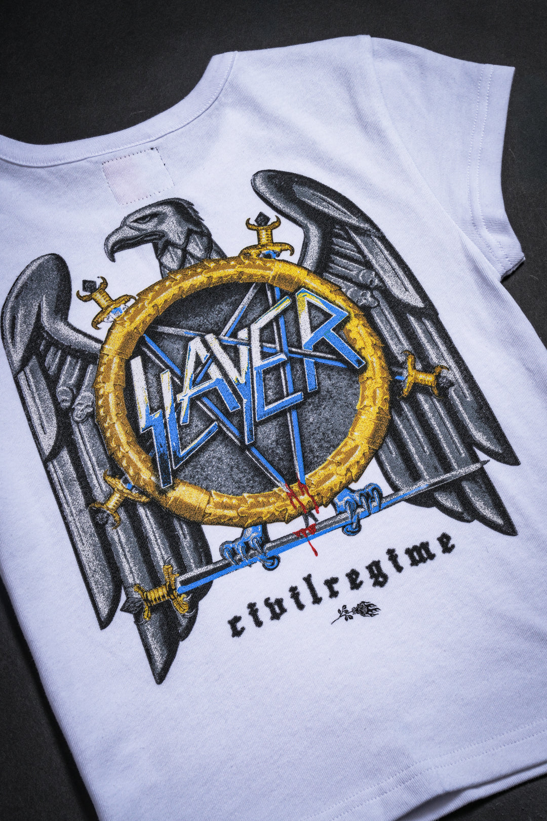 No Mercy Baby Tee in White