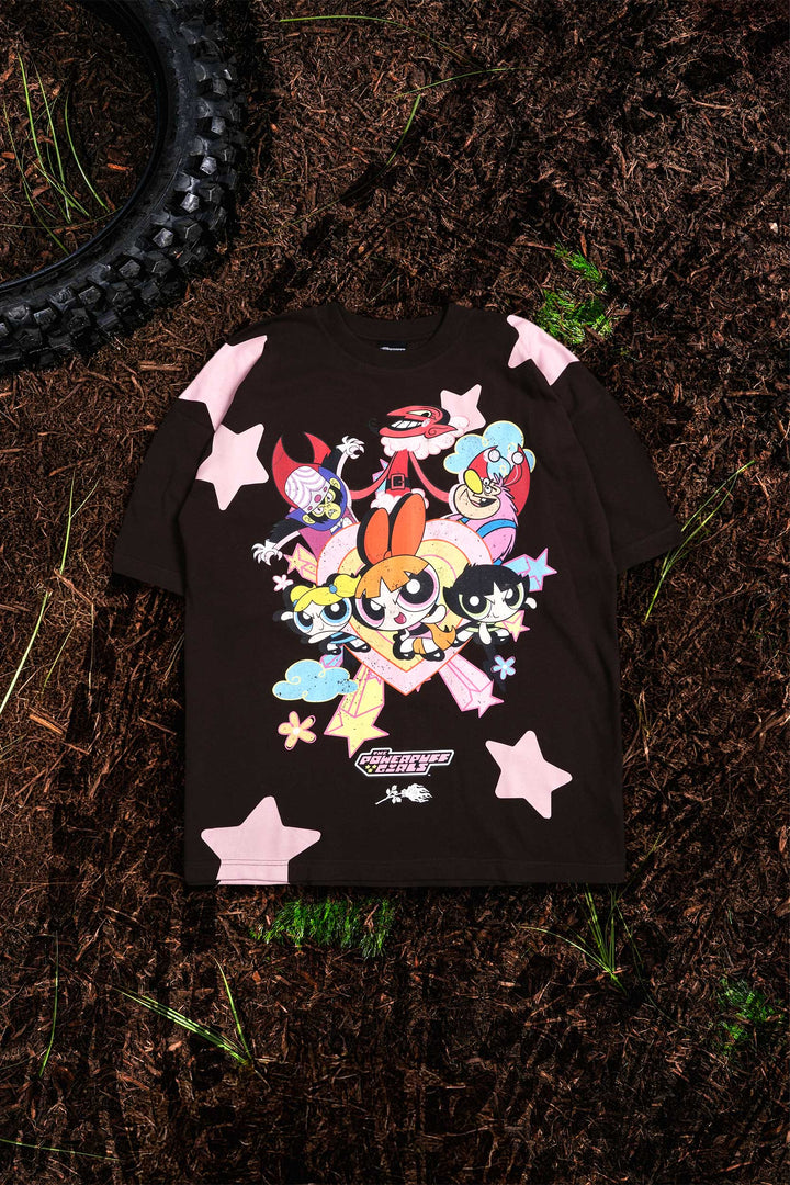 Powerpuff Girls American Classic Oversized Tee in Brown