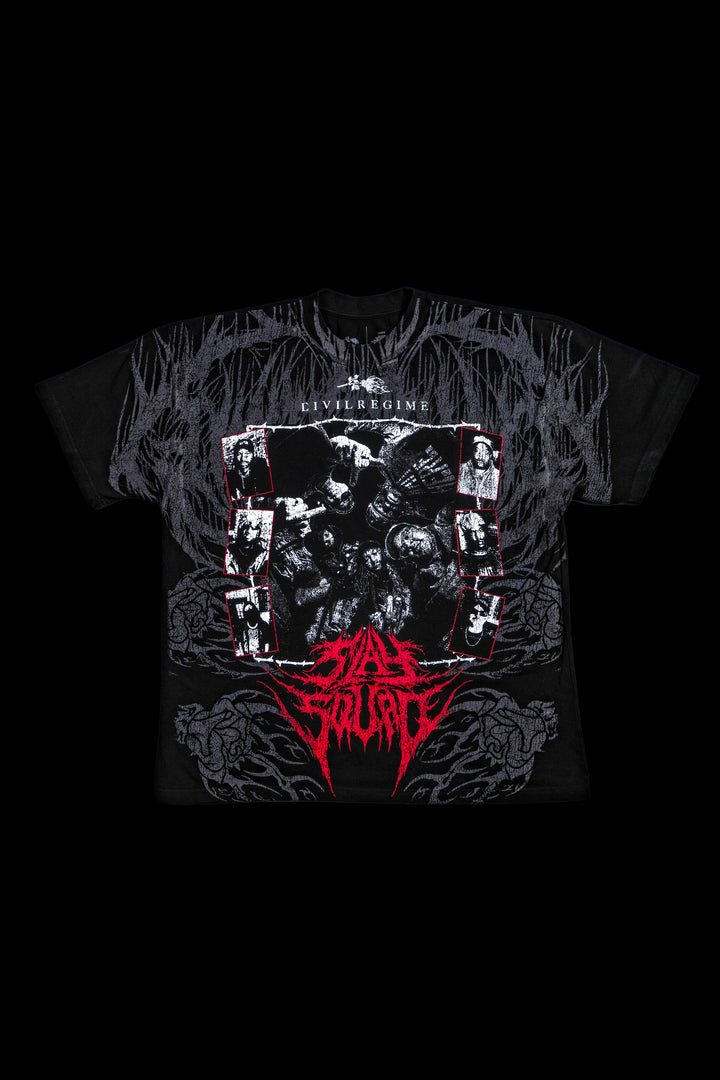 Ghetto Metal Forever American Classic Oversized Tee in Black