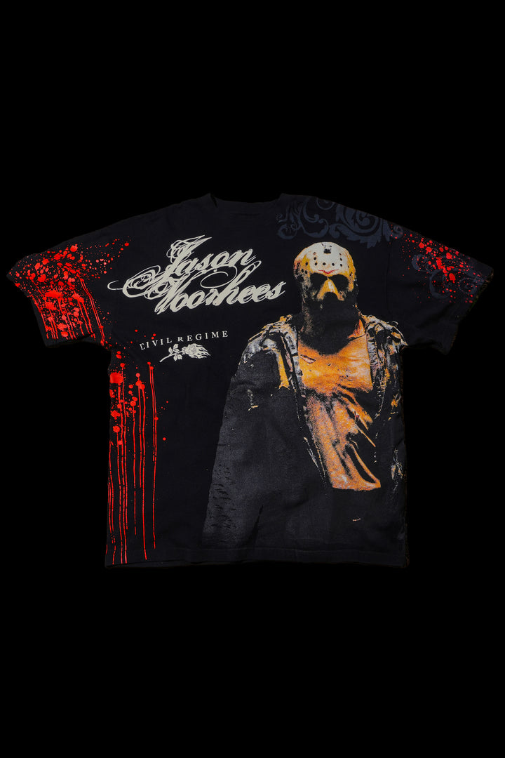 Crystal Lake Killer American Classic Oversized Tee in Black