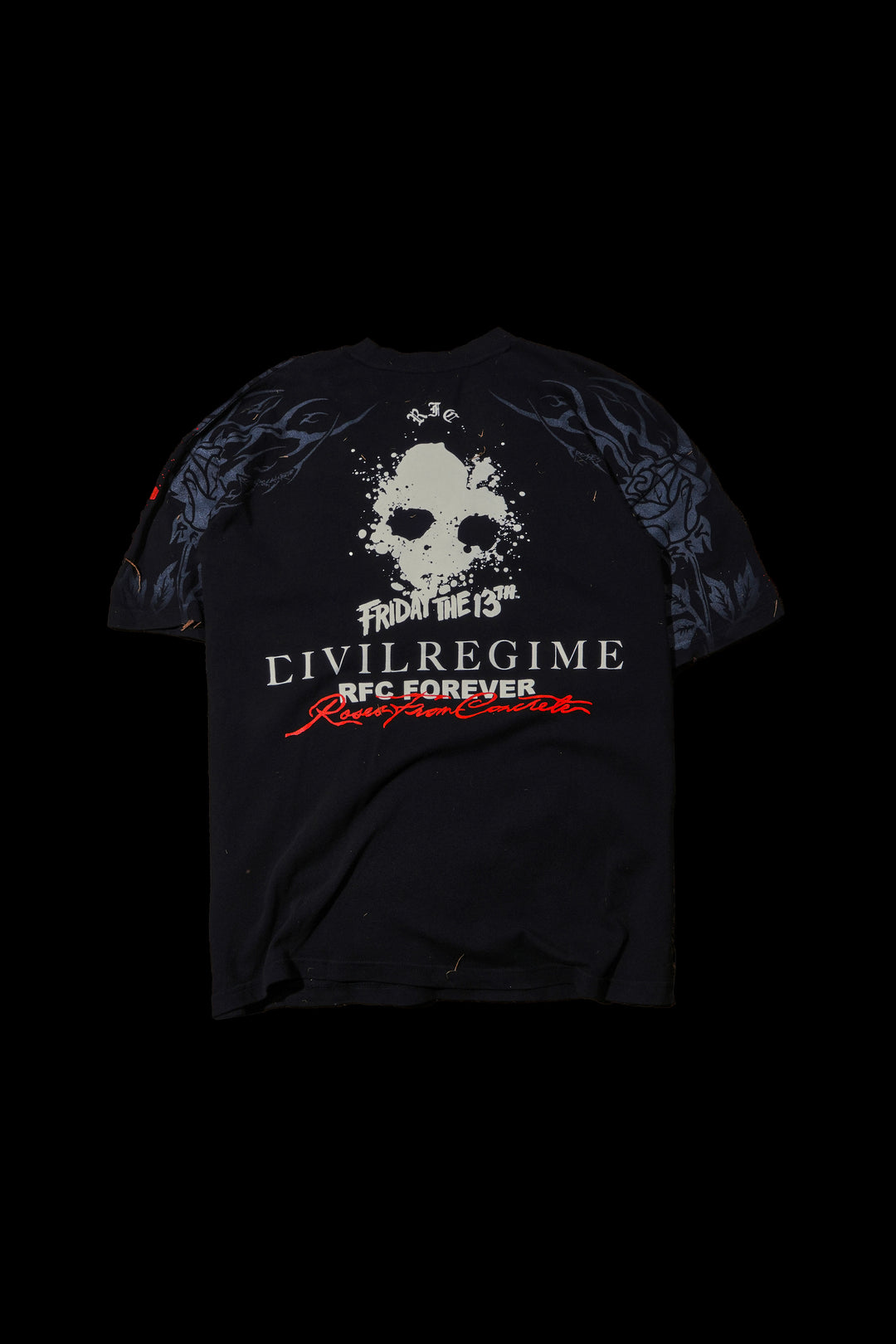 Crystal Lake Killer American Classic Oversized Tee in Black