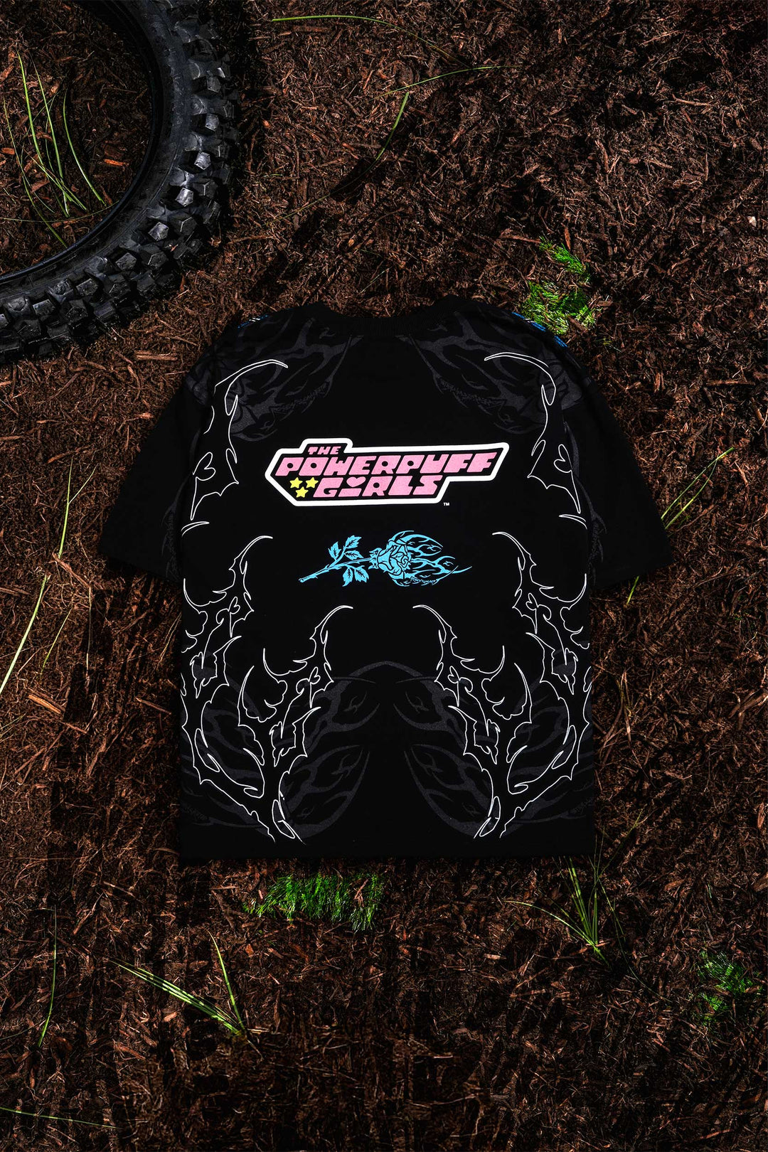 Bubble's Thorn Rush "Side By Side" 199X Oversized Tee in Black