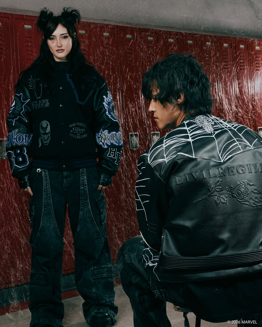 Inner Rage Leather Moto Jacket in Black
