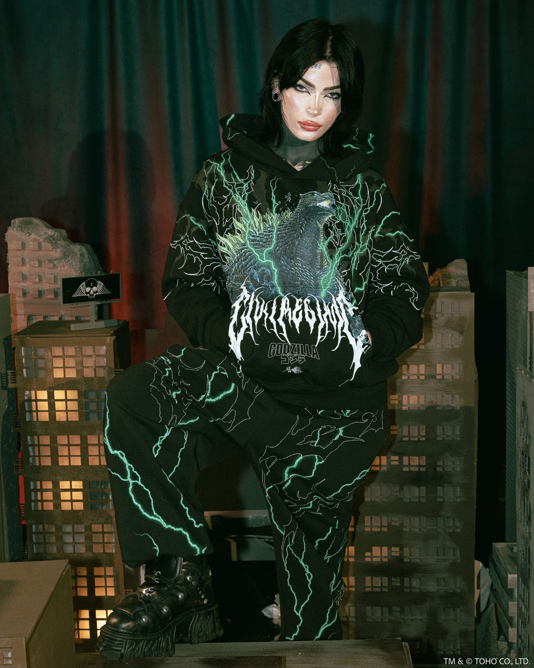 Electric Rage Forever Hoodie in Black