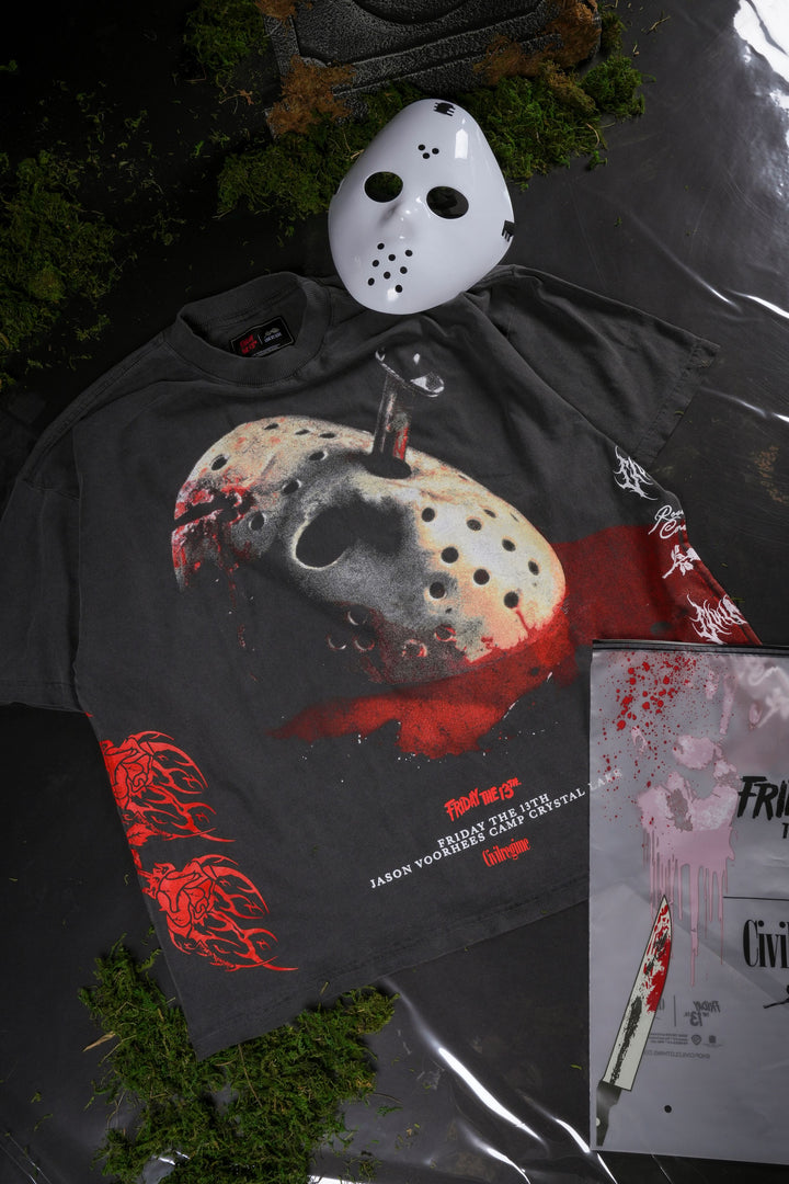 Jason "Side By Side" 199X Oversized Tee in Vintage Ashes