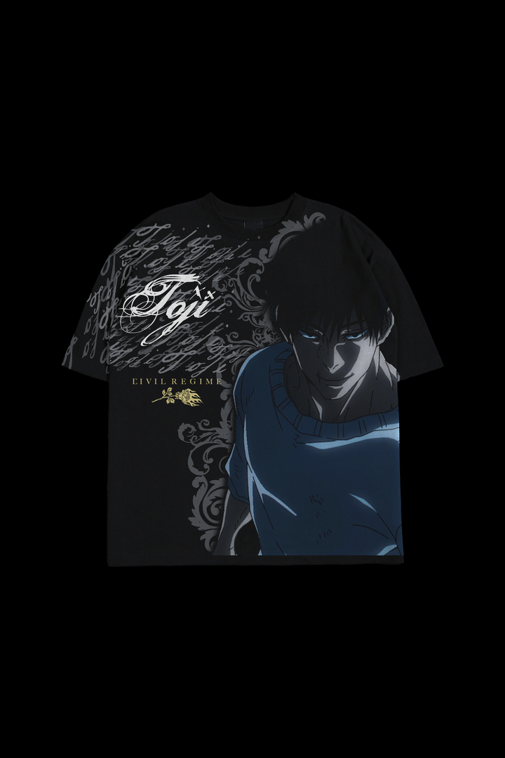 Toji Fushiguro American Classic Oversized Tee in Black