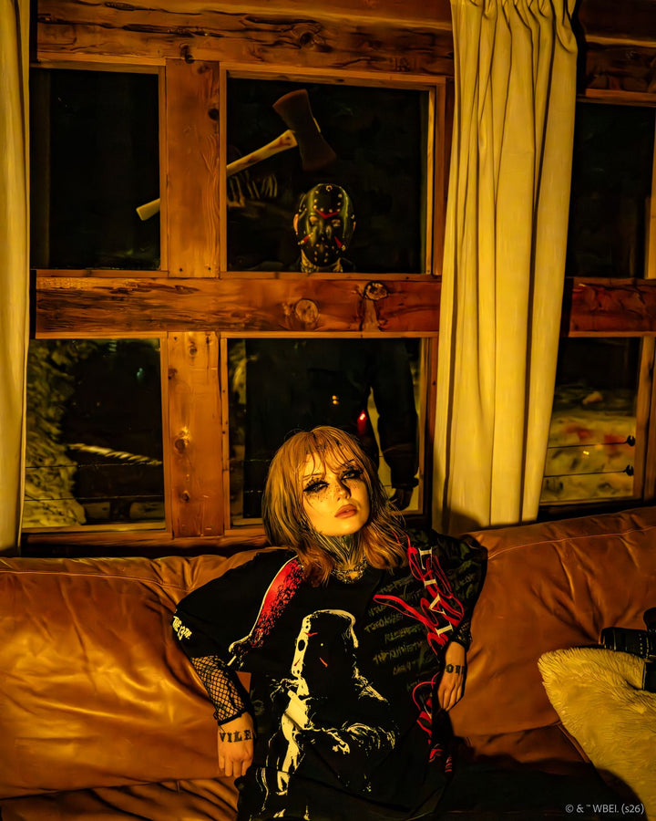 Camp Blood "Side By Side" 199X Oversized Tee in Vintage Black